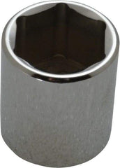 Proto - 3/8" Drive, Standard Hand Socket - 6 Points, 1-3/16" OAL, Chrome Vanadium, Chrome Finish - Benchmark Tooling
