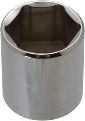 Proto - 3/8" Drive, Standard Hand Socket - 6 Points, 1-5/16" OAL, Chrome Vanadium, Chrome Finish - Benchmark Tooling