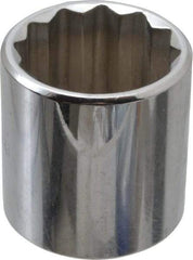 Proto - 3/8" Drive, Standard Hand Socket - 12 Points, 1-3/8" OAL, Chrome Vanadium, Chrome Finish - Benchmark Tooling