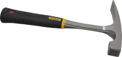 Stanley - 1-1/4 Lb Head Bricklayer's Hammer - 11" OAL, Steel Handle, 1" Face Diam - Benchmark Tooling