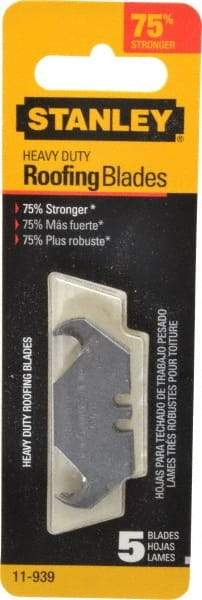 Stanley - 5 Piece Carbon Steel Roofing Blade - 1-7/8" OAL, 0.031" Blade Thickness - Benchmark Tooling