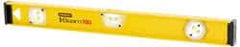 Stanley - 24" Long 3 Vial I-Beam Level - Aluminum, Yellow, 1 Plumb & 2 Level Vials - Benchmark Tooling