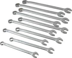 Proto - 10 Piece, 10mm to 19mm, 12 Point Combination Wrench Set - Metric Measurement Standard, Satin Chrome Finish, Comes in Nylon Roll - Benchmark Tooling