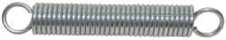 Made in USA - 1/4" OD, 5.21 Lb Max Load, 3.62" Max Ext Len, 0.032" Wire Diam Stainless Steel Extension Spring - 2.64 Lb/In Rating, 1.17 Lb Init Tension, 2" Free Length - Benchmark Tooling