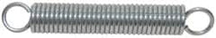 Made in USA - 1/4" OD, 5.21 Lb Max Load, 3.62" Max Ext Len, 0.032" Wire Diam Stainless Steel Extension Spring - 2.64 Lb/In Rating, 1.17 Lb Init Tension, 2" Free Length - Benchmark Tooling
