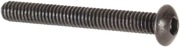 Value Collection - #1-72 UNF Hex Socket Drive, Button Screw - Alloy Steel, Black Oxide Finish, Fully Threaded, 5/8" Length Under Head - Benchmark Tooling