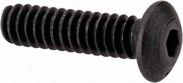 Value Collection - #4-40 UNC Hex Socket Drive, Button Screw - Alloy Steel, Black Oxide Finish, Fully Threaded, 7/16" Length Under Head - Benchmark Tooling