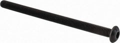 Value Collection - #10-32 UNF Hex Socket Drive, Button Screw - Alloy Steel, Black Oxide Finish, Fully Threaded, 3" Length Under Head - Benchmark Tooling