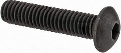 Value Collection - #8-36 UNF Hex Socket Drive, Button Screw - Alloy Steel, Black Oxide Finish, Fully Threaded, 3/4" Length Under Head - Benchmark Tooling