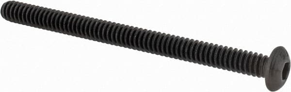 Value Collection - #10-24 UNC Hex Socket Drive, Button Screw - Alloy Steel, Black Oxide Finish, Fully Threaded, 2-1/2" Length Under Head - Benchmark Tooling