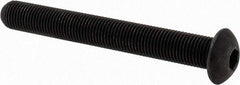 Value Collection - 3/8-24 UNF Hex Socket Drive, Button Screw - Alloy Steel, Black Oxide Finish, Fully Threaded, 3" Length Under Head - Benchmark Tooling