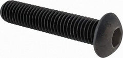 Value Collection - 1/2-13 UNC Hex Socket Drive, Button Screw - Alloy Steel, Black Oxide Finish, Fully Threaded, 2-1/2" Length Under Head - Benchmark Tooling