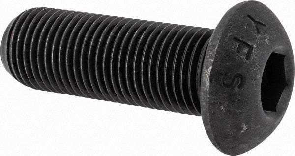 Value Collection - 1/2-20 UNF Hex Socket Drive, Button Screw - Alloy Steel, Black Oxide Finish, Fully Threaded, 1-1/2" Length Under Head - Benchmark Tooling