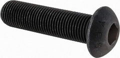 Value Collection - 1/2-20 UNF Hex Socket Drive, Button Screw - Alloy Steel, Black Oxide Finish, Fully Threaded, 2" Length Under Head - Benchmark Tooling