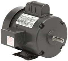 US Motors - 1/2 hp, TEFC Enclosure, No Thermal Protection, 3,450 RPM, 115/208-230 Volt, 60 Hz, Industrial Electric AC/DC Motor - Size 56 Frame, Rigid Base Mount, 1 Speed, Ball Bearings, 8.0/4.0 Full Load Amps, BR Class Insulation, Reversible - Benchmark Tooling