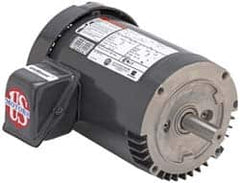 US Motors - 1 hp, Totally Enclosed Fan Cooled, No Thermal Protection, 1,140 RPM, 208-230/460 Volt, 60 Hz, Polyphase Motor - Size 56C Frame, C-Face Mount, 1 Speed, Ball Bearings, 3.7-3.8/1.9 Full Load Amps, B Class Insulation - Benchmark Tooling