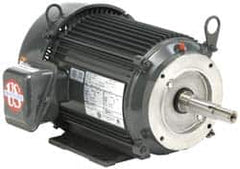 US Motors - 1.5 hp, TEFC Enclosure, No Thermal Protection, 1,735 RPM, 208-230/460 Volt, 60 Hz, Three Phase Standard Efficient Motor - Size 145JP Frame, Rigid Mount, 1 Speed, Ball Bearings, 4.7-4.7/2.3 Full Load Amps, F Class Insulation, Reversible - Benchmark Tooling