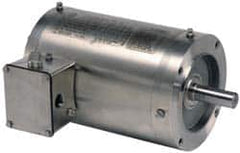 US Motors - 1.5 hp, TEFC Enclosure, No Thermal Protection, 1,755 RPM, 208-230/460 Volt, 60 Hz, Three Phase Energy Efficient Motor - Size 56C Frame, C-Face Mount, 1 Speed, Ball Bearings, 4.3-4.1/2.1 Full Load Amps, F Class Insulation, Reversible - Benchmark Tooling