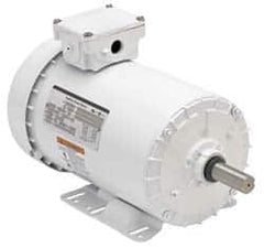 US Motors - 7-1/2 hp, TEFC Enclosure, No Thermal Protection, 1,760 RPM, 208-230/460 Volt, 60 Hz, Three Phase Energy Efficient Motor - Size 213 Frame, Rigid Mount, 1 Speed, Ball Bearings, 20.1-18.3/9.1 Full Load Amps, F Class Insulation, Reversible - Benchmark Tooling