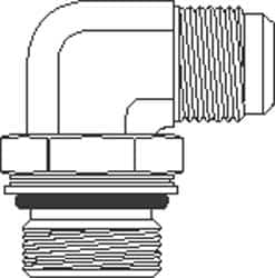 Parker - 5/8 x M27 Pipe, 650 psi, Brass ISO Port Adapter - Flare x Metric Adapter, Viton, M27x2 Thread - Benchmark Tooling