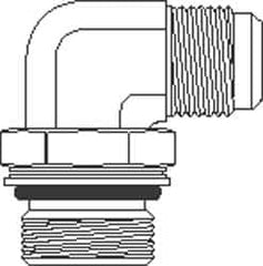 Parker - 5/8 x M27 Pipe, 650 psi, Brass ISO Port Adapter - Flare x Metric Adapter, Viton, M27x2 Thread - Benchmark Tooling