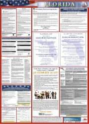 NMC - 24" Wide x 40" High Laminated Paper Labor Law Information Poster - Florida Jurisdiction, 0.03" Thick, Spanish - Benchmark Tooling