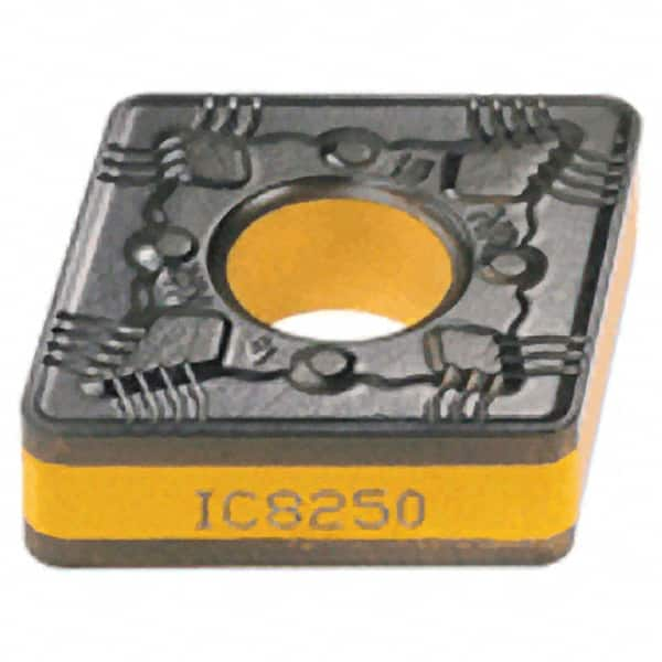 Iscar - CNMG432 NR Grade IC4028 Carbide Turning Insert - TiCN/Al2O3/TiN Finish, 80° Diamond, 1/2" Inscr Circle, 3/16" Thick, 1/32" Corner Radius - Benchmark Tooling