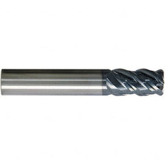 SGS - 5/8", 4 Flute, Single End, Solid Carbide, 0.0350 - 0.0400" Corner Radius End Mill - 3-1/2" OAL, Right Hand Flute, 1-1/4" LOC, Right Hand Cut - Benchmark Tooling