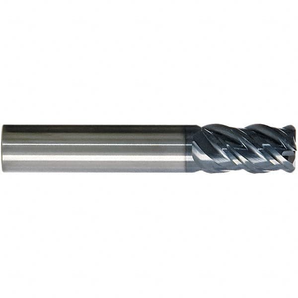 SGS - 3/8" Diam 4 Flute Solid Carbide 0.015 to 0.020" Corner Radius End Mill
