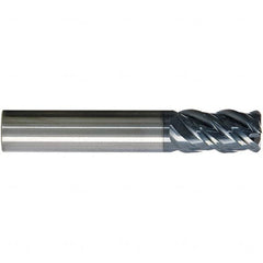 SGS - 3/8" Diam 4 Flute Solid Carbide 0.015 to 0.020" Corner Radius End Mill