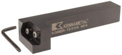 Kennametal - KGME, Right Hand, Indexable Grooving Tool Holder - 25.4mm Shank Height, 25.4mm Shank Width, 140.4mm OAL - Benchmark Tooling