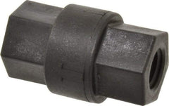 Specialty Mfr - 1/4" Polypropylene Check Valve - Inline, FNPT x FNPT, 125 WOG - Benchmark Tooling