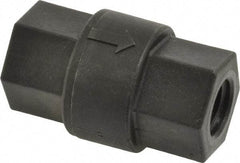 Specialty Mfr - 1/4" Polypropylene Check Valve - Inline, FNPT x FNPT, 125 WOG - Benchmark Tooling