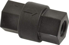 Specialty Mfr - 1/4" Polypropylene Check Valve - Inline, FNPT x FNPT, 125 WOG - Benchmark Tooling