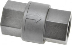 Specialty Mfr - 3/8" Polypropylene Check Valve - Inline, FNPT x FNPT, 125 WOG - Benchmark Tooling