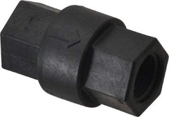 Specialty Mfr - 3/8" Polypropylene Check Valve - Inline, FNPT x FNPT, 125 WOG - Benchmark Tooling