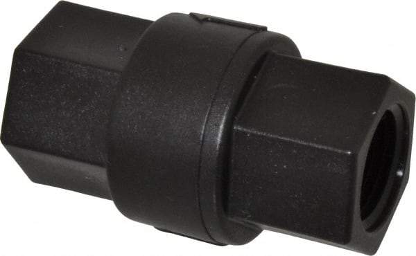 Specialty Mfr - 1/2" Polypropylene Check Valve - Inline, FNPT x FNPT, 125 WOG - Benchmark Tooling