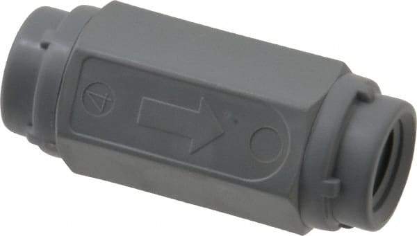 Specialty Mfr - 1/4" PVC Check Valve - Inline, FNPT x FNPT, 125 WOG - Benchmark Tooling
