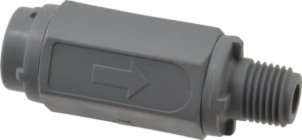 Specialty Mfr - 1/4" PVC Check Valve - Inline, MNPT x FNPT, 125 WOG - Benchmark Tooling