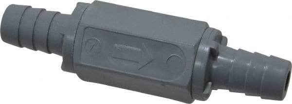 Specialty Mfr - 1/2" PVC Check Valve - Inline, Barb x Barb, 125 WOG - Benchmark Tooling