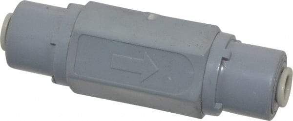 Specialty Mfr - 1/4" PVC Check Valve - Inline, Push To Connect x Push To Connect, 125 WOG - Benchmark Tooling