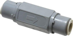Specialty Mfr - 3/8" PVC Check Valve - Inline, Push To Connect x Push To Connect, 125 WOG - Benchmark Tooling