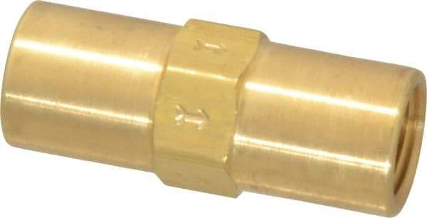 Specialty Mfr - 1/4" Brass Check Valve - Inline, FNPT x FNPT, 500 WOG - Benchmark Tooling