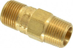 Specialty Mfr - 3/8" Brass Check Valve - Inline, MNPT x MNPT, 500 WOG - Benchmark Tooling