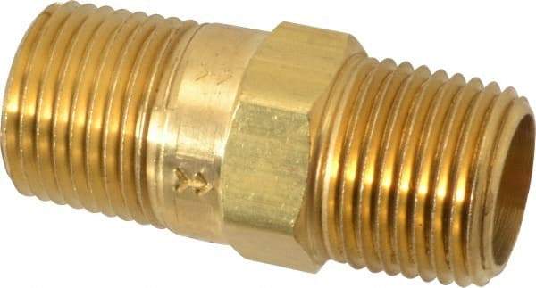 Specialty Mfr - 1/2" Brass Check Valve - Inline, MNPT x MNPT, 500 WOG - Benchmark Tooling