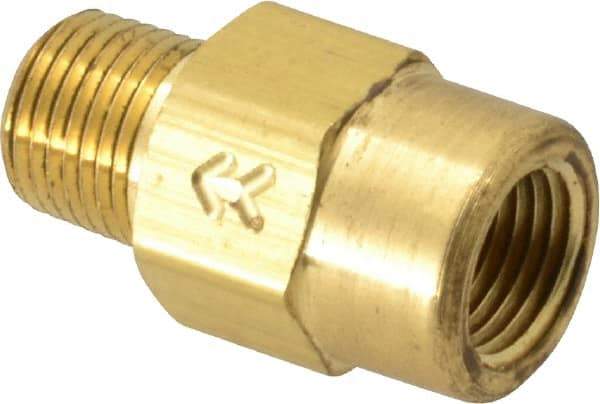 Specialty Mfr - 1/8" Brass Check Valve - Inline, FNPT x MNPT, 500 WOG - Benchmark Tooling