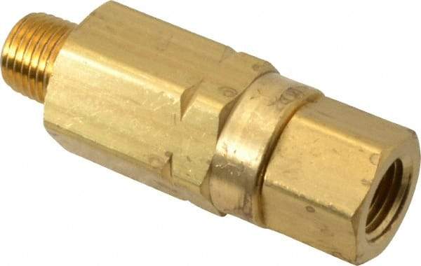 Specialty Mfr - 1/4" Brass Check Valve - Inline, MNPT x FNPT, 3,000 WOG - Benchmark Tooling