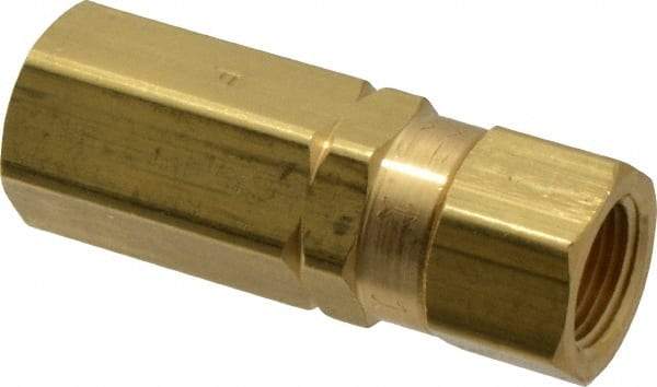 Specialty Mfr - 3/8" Brass Check Valve - Inline, FNPT x FNPT, 3,000 WOG - Benchmark Tooling