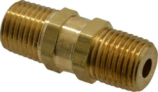 Specialty Mfr - 1/4" Brass Check Valve - Inline, MNPT x MNPT, 2,500 WOG - Benchmark Tooling