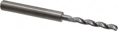 M.A. Ford - 3.4mm 150° Solid Carbide Jobber Drill - Bright Finish, Right Hand Cut, Parabolic Flute, Straight Shank, 66mm OAL, Standard Point - Benchmark Tooling